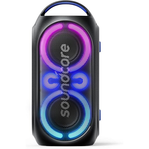 portable speaker with lights