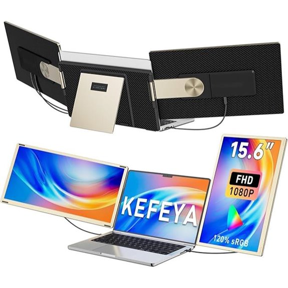 KEFEYA 15.6 Portable Triple Laptop Monitor