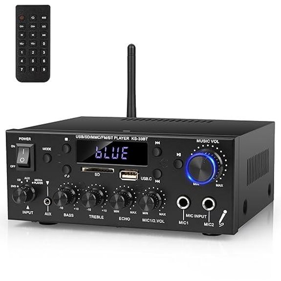 Romica 2-Channel 500W Bluetooth Audio Amplifier