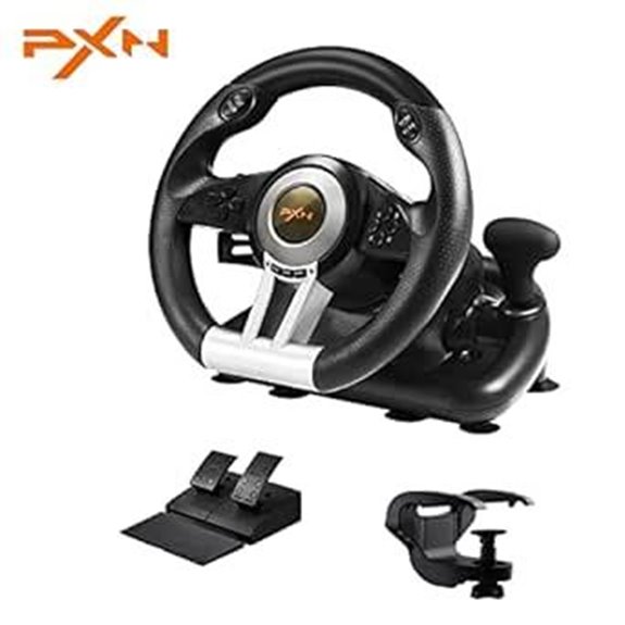 PXN V3II Racing Wheel with Pedals for PC & Consoles