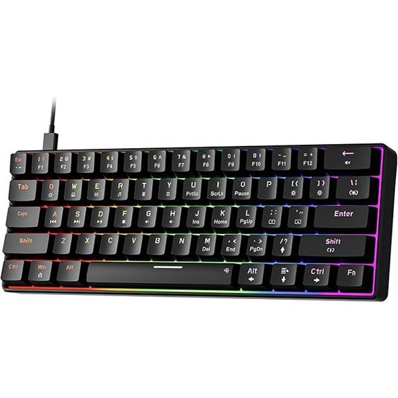 Newmen GM611 Rainbow Backlit Compact Mechanical Keyboard