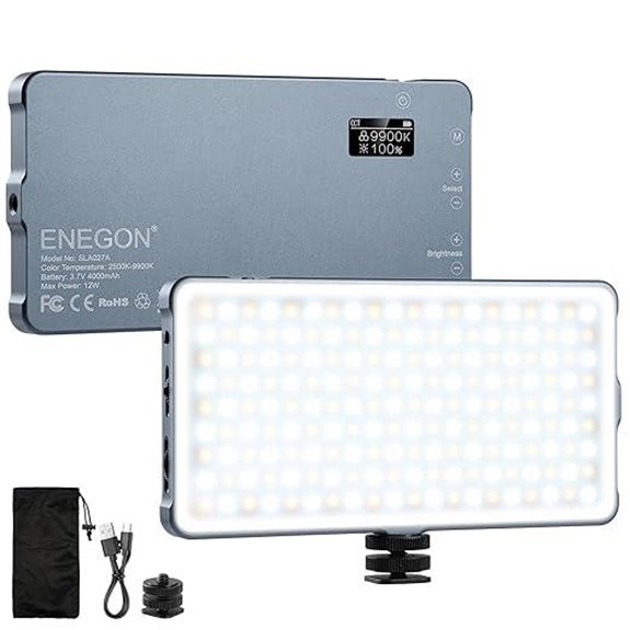 ENEGON 4000mAh Rechargeable LED Video Light