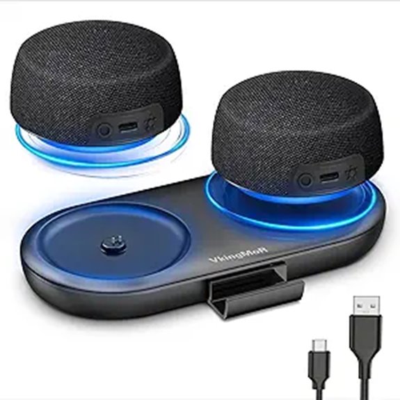Bluetooth Wireless Speakers with RGB Lights and TWS Stereo
