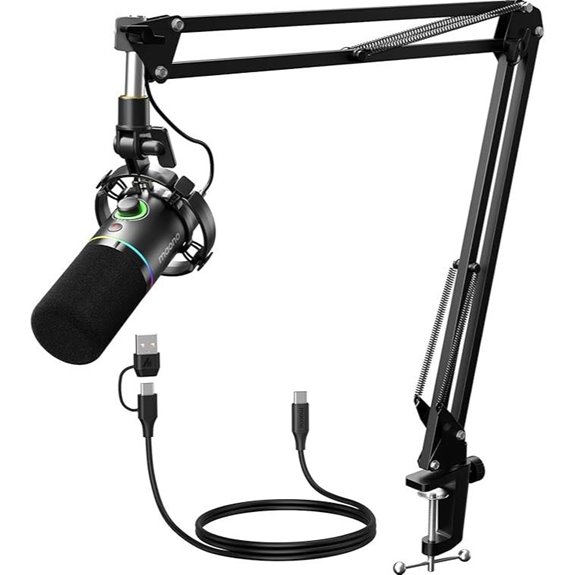 MAONO Microphone Kit with RGB and Boom Arm