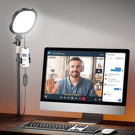 PQRQP Ring Light with Stand and Phone Holder