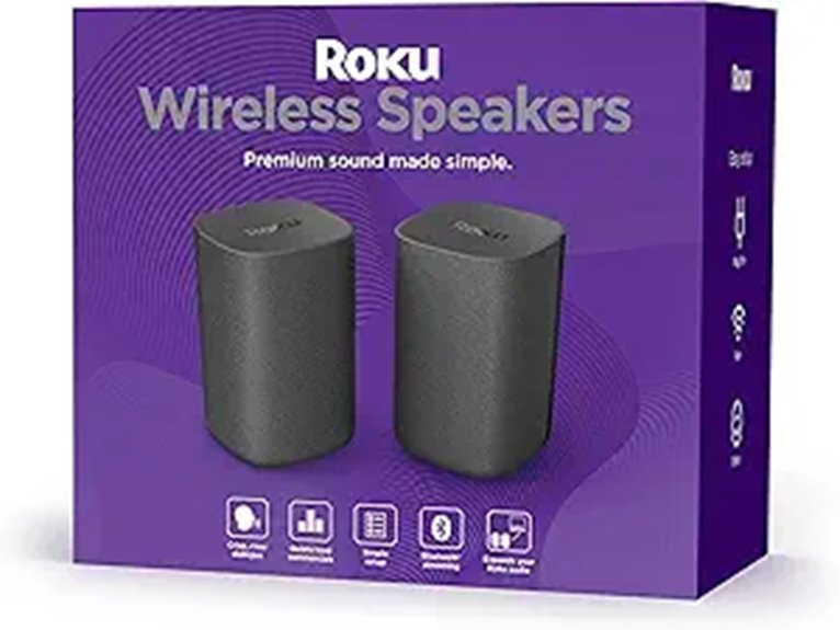 Roku Wireless Speakers Set of 2 for Roku TVs