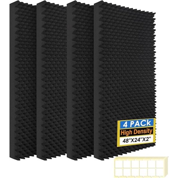 4 Pack Egg Crate Acoustic Foam Panels