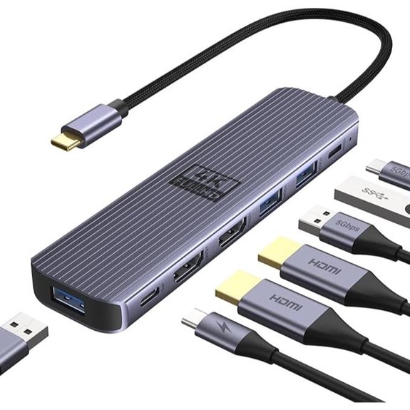 Newmight 7-in-1 USB-C Dock with Dual HDMI & Ports