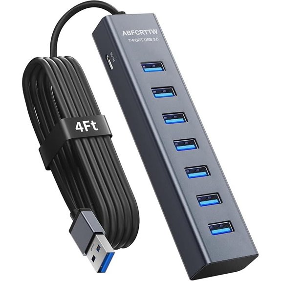 7-Port USB 3.0 Hub with 1.2m Cable for Desktop