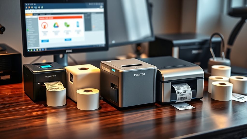 shipping label printer features