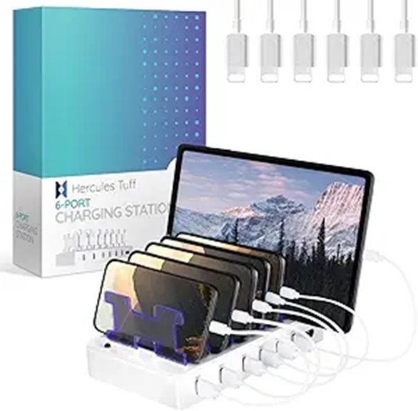 Multi-Device 6-Port USB Charging Station