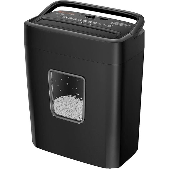 Bonsaii 6 Sheet Micro Cut Paper Shredder with Bin