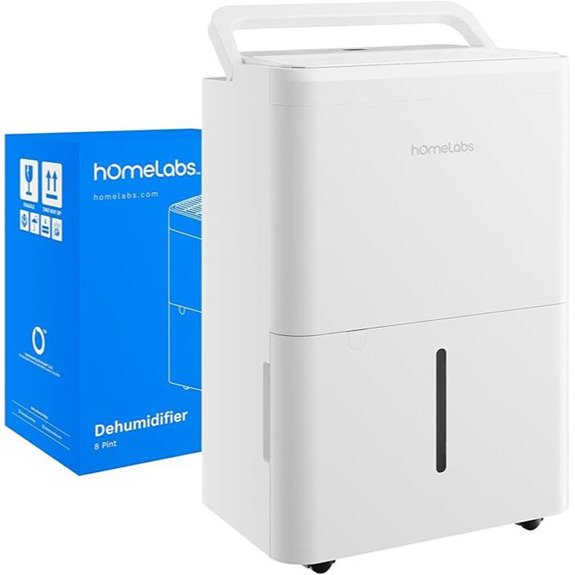 hOmeLabs 8 Pint Portable Dehumidifier for Small Rooms