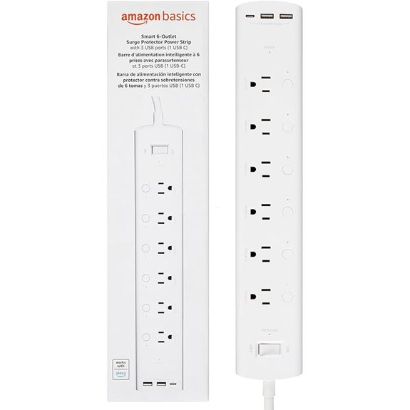 Amazon Basics Smart Plug Power Strip with USB