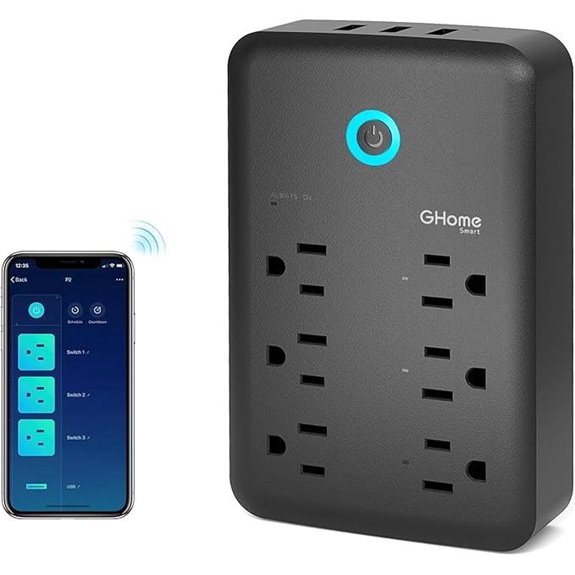 GHome Smart Plug Extender with USB and Alexa Compatibility
