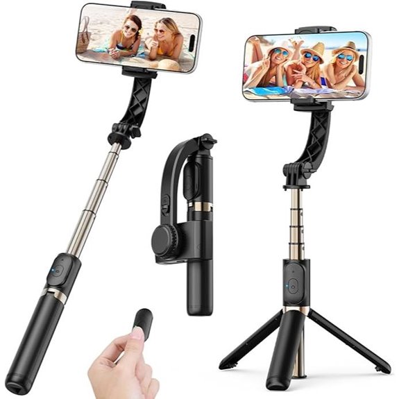 Smartphone Gimbal Stabilizer with Remote & Tripod