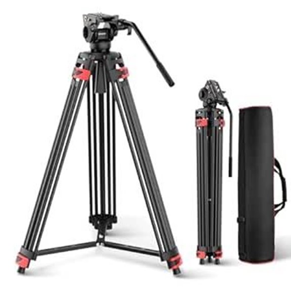NEEWER 74 Video Tripod with Fluid Head