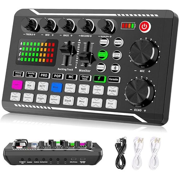 Facmogu F998 Audio Mixer & Voice Changer for Streaming