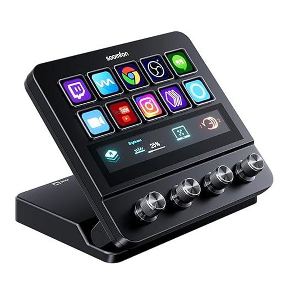 SOOMFON Streaming Control Deck with Macro Keys and Touchscreen