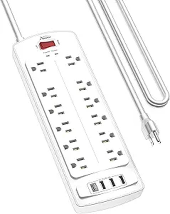 ALESTOR Surge Protector Power Strip with USB