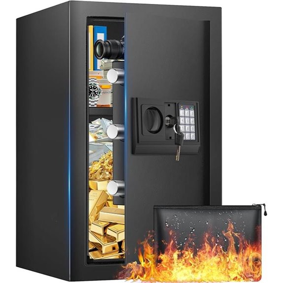19.69 Tall Fireproof Waterproof Digital Security Safe