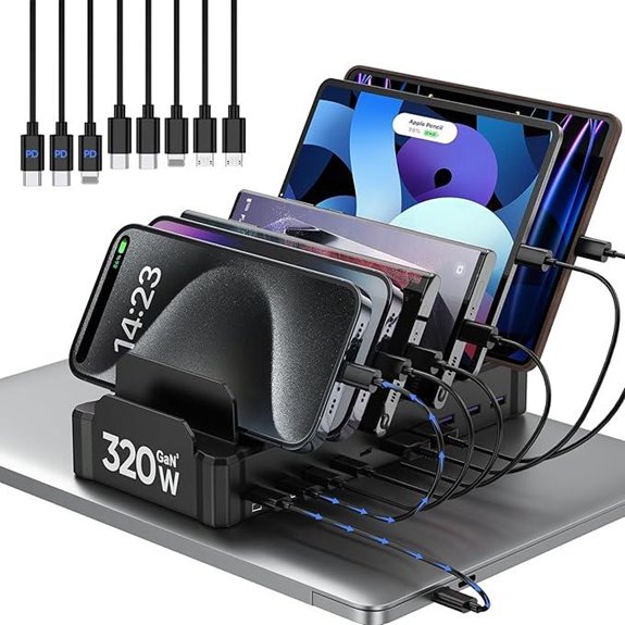 Zobirez 10-Port 320W USB-C Fast Charging Station