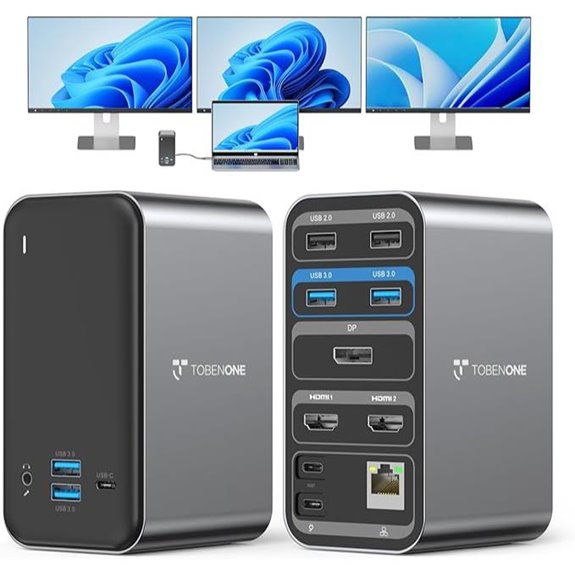 TobenONE 3-Monitor Docking Station with Power