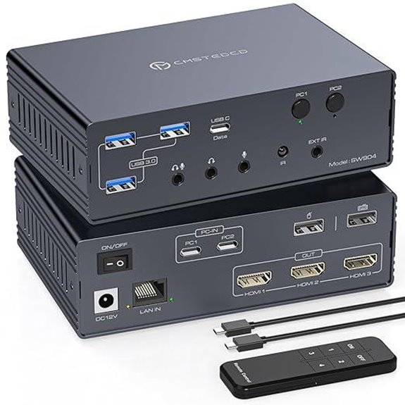 Thunderbolt 4 KVM Docking Station with 3 4K Displays