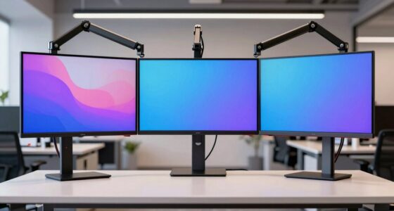 top triple monitor arms