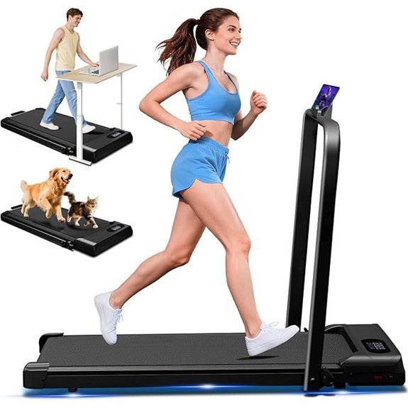 Walking Pad Treadmill with Handle & Remote 320LBS Capacity