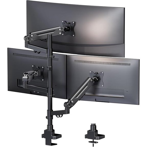 Triple Monitor Mount for 35-inch Screens