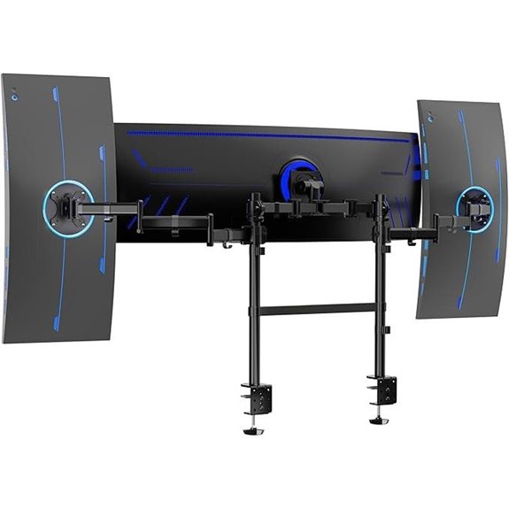 VIVO Triple Monitor Desk Mount for 49-inch and 38-inch