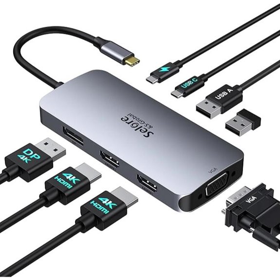 USB-C Docking Station with Triple Monitor Support