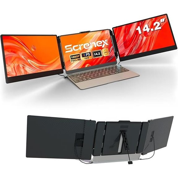 Triple Portable Monitor Extender for Laptops