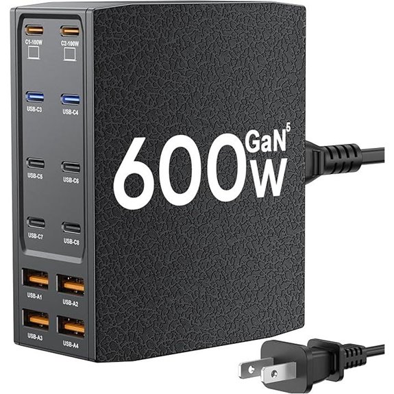 12-Port USB-C Charging Station with Fast Power