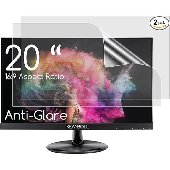 2-Pack 20-Inch Monitor Screen Protectors with Anti-Glare