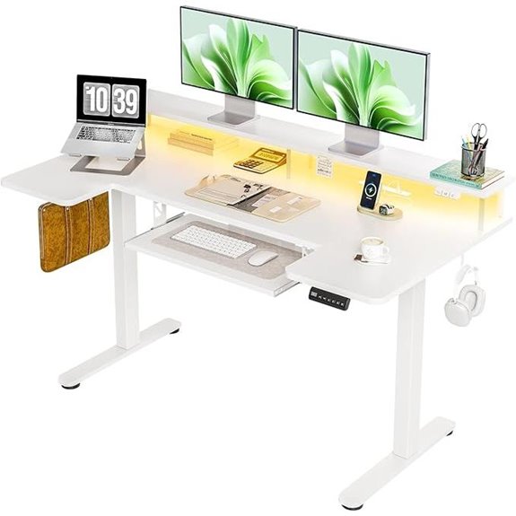 OffiGo U-Shaped Electric Adjustable Standing Desk
