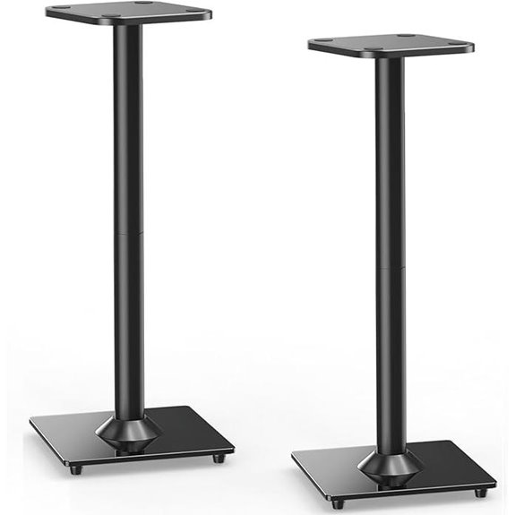 ELIVED Universal Speaker Stand Pair with Cable Management