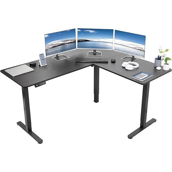 VIVO L-Shaped Electric Standing Desk (DESK-E3CTB)