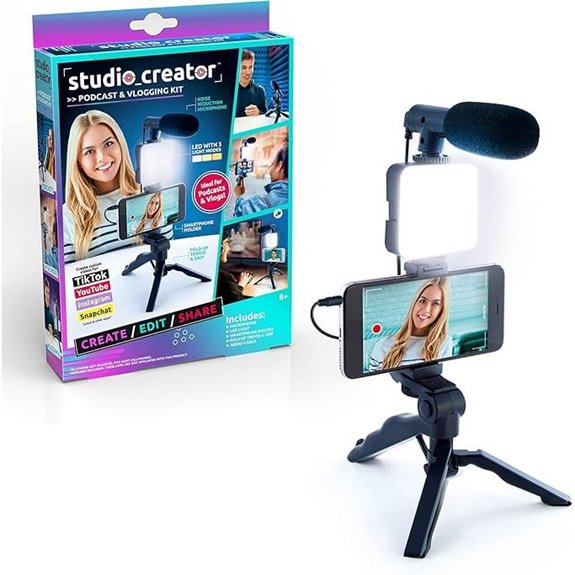 vlogging kit with microphone