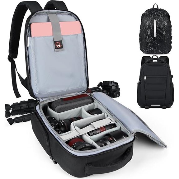 SDYSM Waterproof DSLR Camera Backpack with Rain Cover