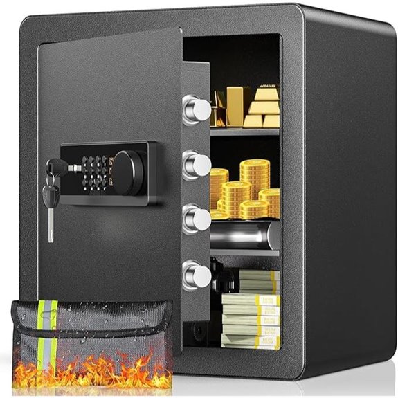 Fireproof Waterproof Safe Box with Digital Keypad