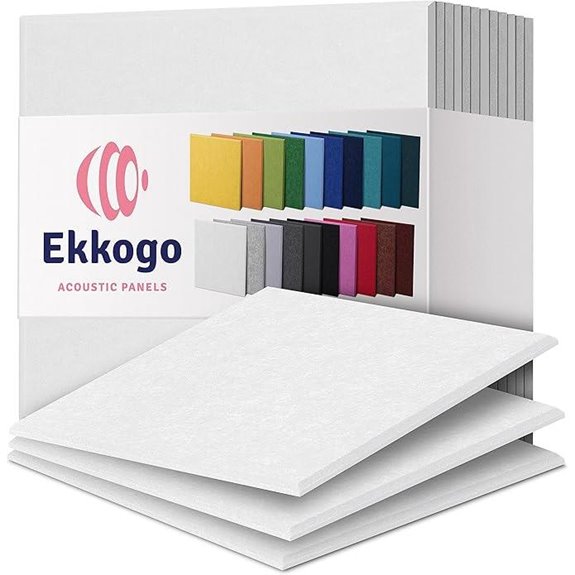 Acoustic 12-Pack Soundproof Wall Panels (White)