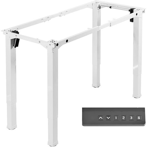 VIVO Electric Standing Desk Frame White Frame Only