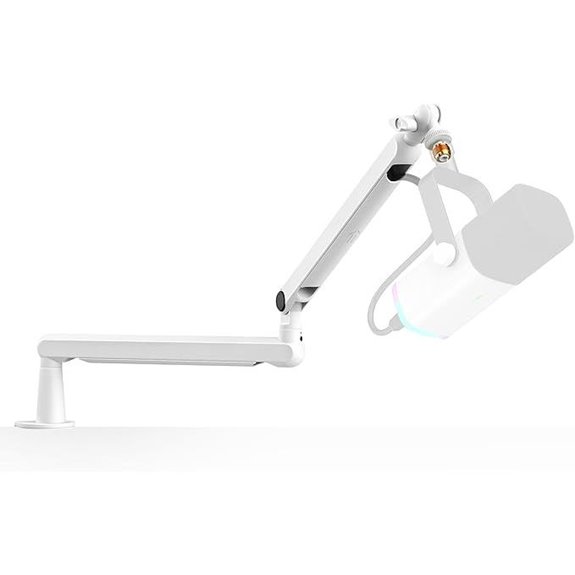 FIFINE White Microphone Boom Arm with Desk Mount