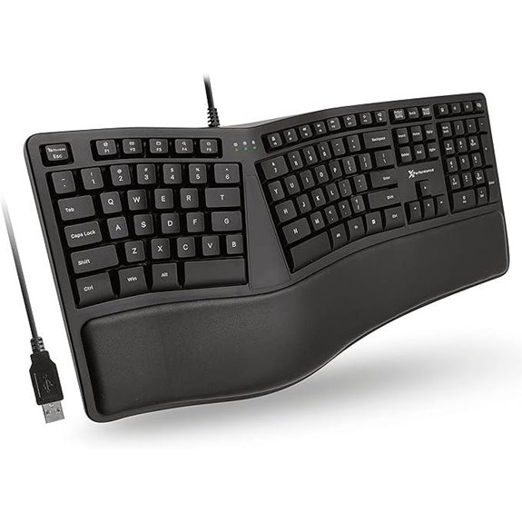 X9 Wired Ergonomic Keyboard with Wrist Rest
