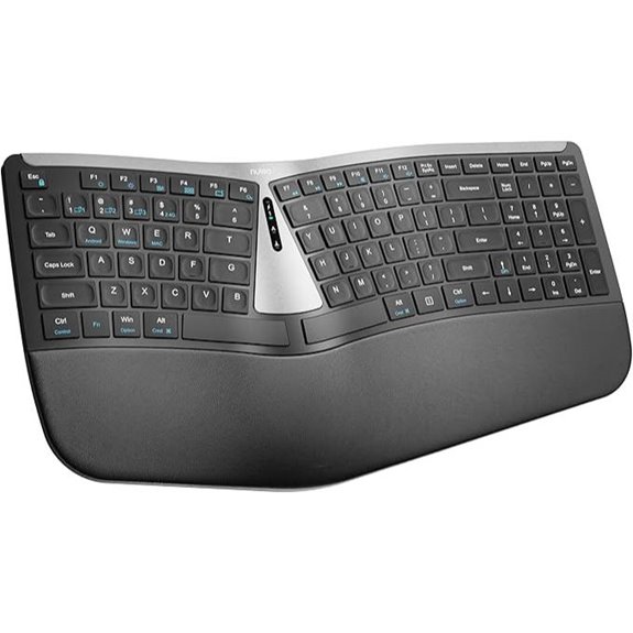Nulea RT07B Wireless Ergonomic Keyboard with Wrist Rest