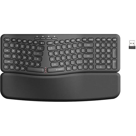 E-YOOSO Wireless Ergonomic Keyboard with Wrist Rest