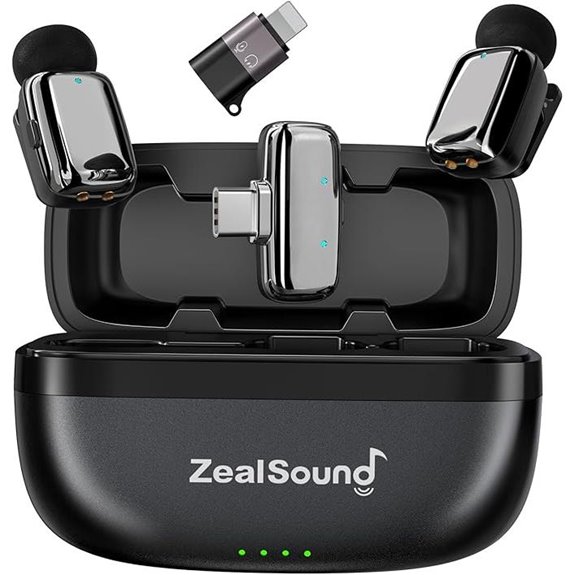 ZealSound Wireless Lavalier Microphone for iPhone/Android