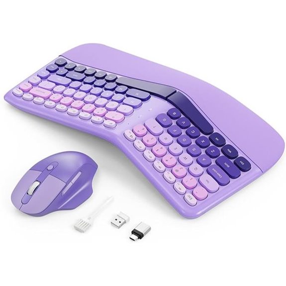 Wireless Mechanical Keyboard & Mouse Set with Wrist Rest